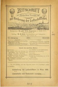 cover of the book Zeitschrift des Deutschen Vereins zur Förderung der Luftschifffahrt