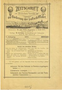 cover of the book Zeitschrift des Deutschen Vereins zur Förderung der Luftschifffahrt