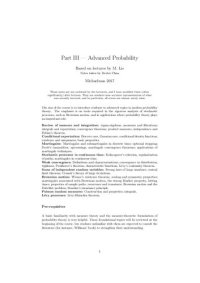 cover of the book Advanced Probability