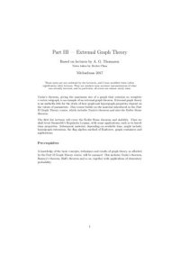 cover of the book External Graph Theory