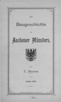 cover of the book Zur Baugeschichte des Aachener Münsters