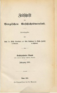 cover of the book Zeitschrift des Bergischen Geschichtsvereins