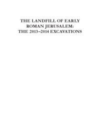 cover of the book The Landfill of Early Roman Jerusalem. The 2013‒2014 Excavations in Area D3