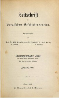 cover of the book Zeitschrift des Bergischen Geschichtsvereins