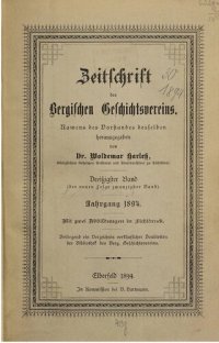 cover of the book Zeitschrift des Bergischen Geschichtsvereins