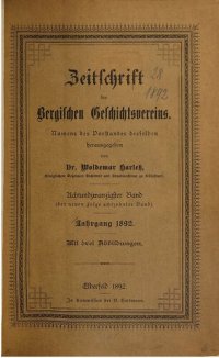 cover of the book Zeitschrift des Bergischen Geschichtsvereins