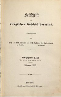 cover of the book Zeitschrift des Bergischen Geschichtsvereins