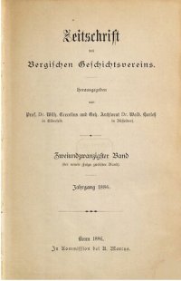 cover of the book Zeitschrift des Bergischen Geschichtsvereins