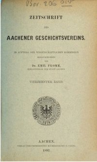 cover of the book Zeitschrift des Aachener Geschichtsvereins