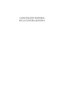 cover of the book Capacitación pastoral en la cultura quichua/ kichwa