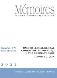 cover of the book On mod p local-global compatibility for GLn(Qp) in the ordinary case