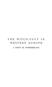 cover of the book The Witch Cult in Western Europe : A Study in Anthropology