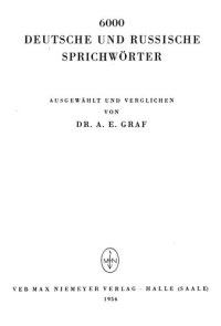 cover of the book 6000 deutsche und russische Sprichwörter