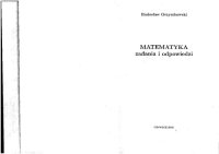 cover of the book Matematyka zadania i odpowiedzi