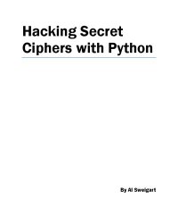 cover of the book Hacking Secret Ciphers with Python: A beginner's guide to cryptography and computer programming with Python