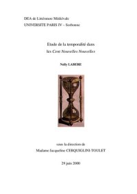 cover of the book Etude de la temporalité dans les Cent Nouvelles Nouvelles