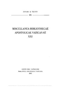 cover of the book Miscellanea Bibliothecae Apostolicae Vaticanae