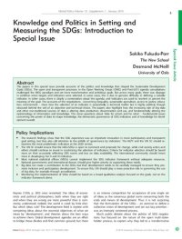 cover of the book Knowledge and Politics in Setting and Measuring the SDGs: Introduction to Special Issue