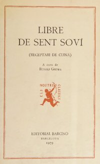 cover of the book Libre de Sent Soví (receptari de cuina)