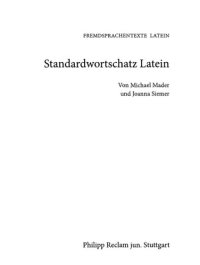 cover of the book Standardwortschatz Latein