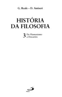 cover of the book Historia da Filosofia - Volume 3 - Do Humanismo a Descartes