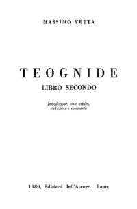 cover of the book Teognide: libro secondo