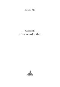 cover of the book Rossellini e l'impresa dei Mille