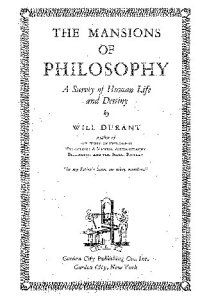 cover of the book The mansions of phlosophy