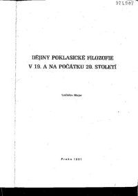 cover of the book Dějiny poklasické filozofie v 19. a na počátku 20. století