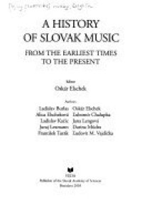 cover of the book A History of Slovak Music: From the Earliest Times to the Present