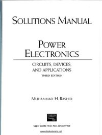 cover of the book POWER ELETRONICS CIRCUITS, DEVICES, AND APPLICATIONS SOLUTIONS MANUAL