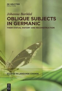 cover of the book Oblique Subjects in Germanic: Their Status, History and Reconstruction