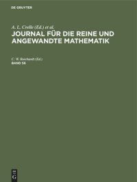 cover of the book Journal für die reine und angewandte Mathematik: Band 56