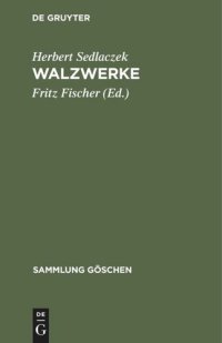 cover of the book Walzwerke