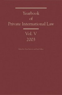 cover of the book Yearbook of Private International Law: Volume V 2003