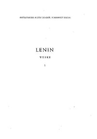 cover of the book Lenin Werke Band 1: 1893-1894