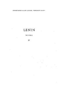 cover of the book Lenin Werke Band 37: Briefe an die Angehörigen: 1893-1922