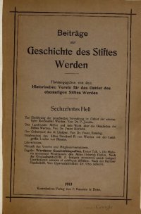 cover of the book Beiträge zur Geschichte des Stiftes Werden