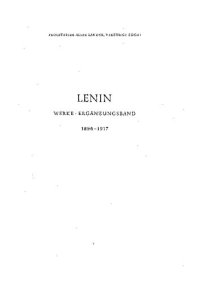 cover of the book Lenin Werke Band 41: Ergänzungsband 1: 1896-1917