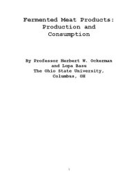 cover of the book Fermented Meat Products_Production and Consumption