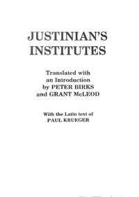 cover of the book Justinian's Institutes