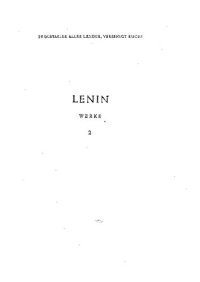 cover of the book Lenin Werke Band 2: 1895-1897