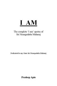 cover of the book The complete ‘I am’ quotes of Sri Nisargadatta Maharaj