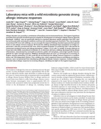 cover of the book Laboratory mice with a wild microbiota generate strong allergic immune responses