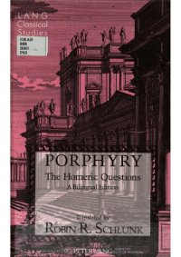 cover of the book Porphyry: The Homeric questions. A bilingual edition