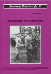 cover of the book 'Erkenntnisse' von Albert Speer - Historische Tatsachen Nr. 87