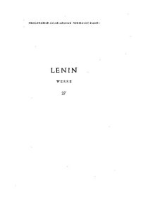 cover of the book Lenin Werke Band 27: Feb. 1918 - Jul. 1918