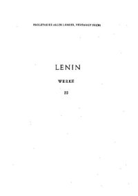 cover of the book Lenin Werke Band 33: Aug. 1921 - März 1923