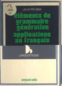 cover of the book Éléments de grammaire générative, applications au français