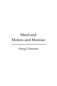 cover of the book Mind and Motion and Monism